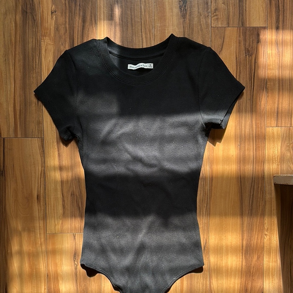 Black Short Sleeve Abercrombie Bodysuit
